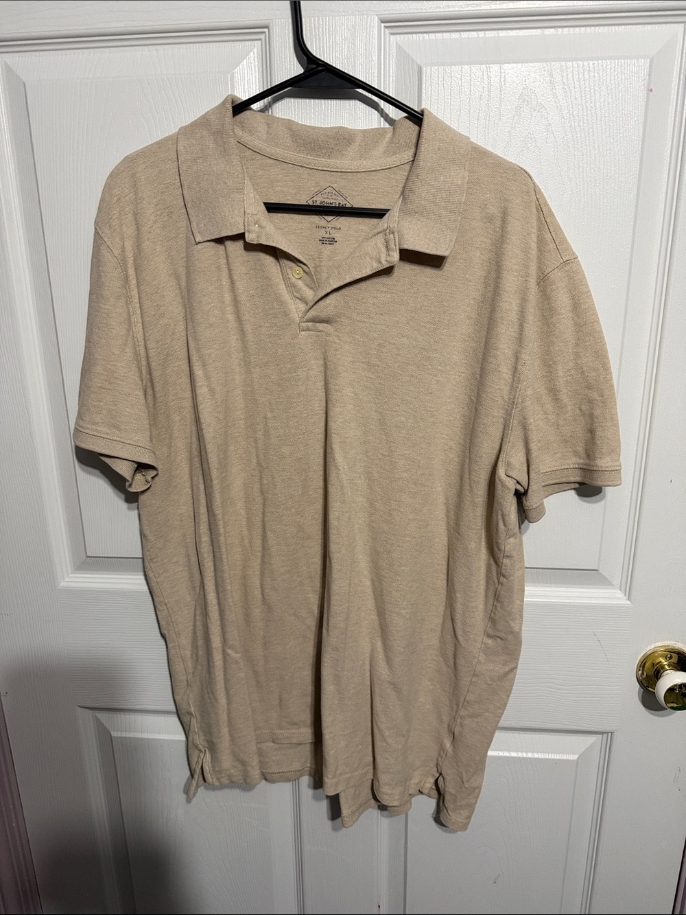 St. John's Bay Beige Short Sleeve Polo